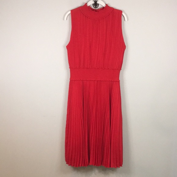Nanette Lepore red accordion dress - Picture 2 of 8